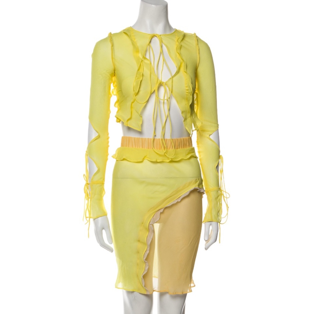 Christopher Esber Silk Two-Piece Skirt Set